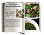 Jeune pousses et croquettes de graines